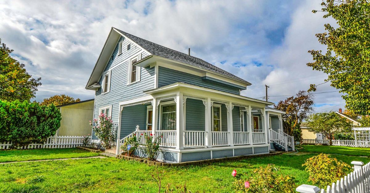 Hus med hyggelig have